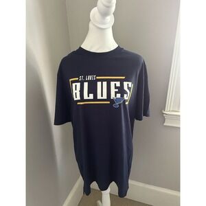 St. Louis Blues NHL Mens‎ Medium Levelwear Navy T-shirt